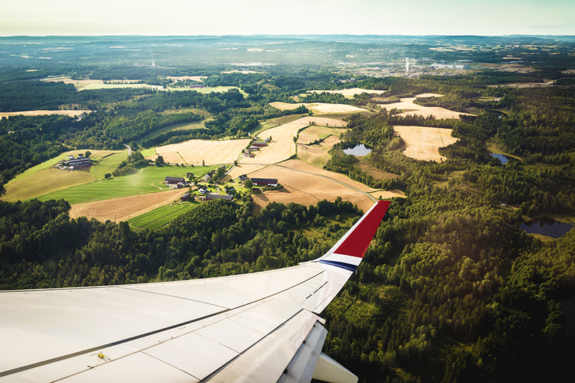 view from airplane window